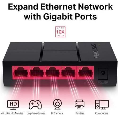 Switch Mercusys 5 Ports Gigabit - 2