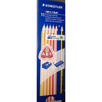 Pack 10 crayons de couleur STAEDTLER + un crayon + une gomme + un taille-crayon 
