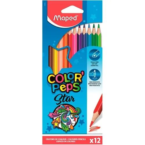 Maped Color Peps Star 12couleurs Long