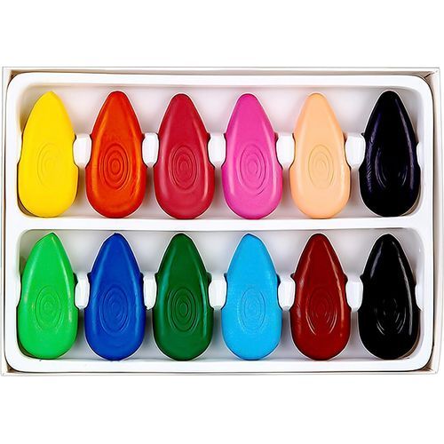 Crayons de couleurs plastique Colorino Kids 12 couleurs – Forme gouttes pour enfants - 2