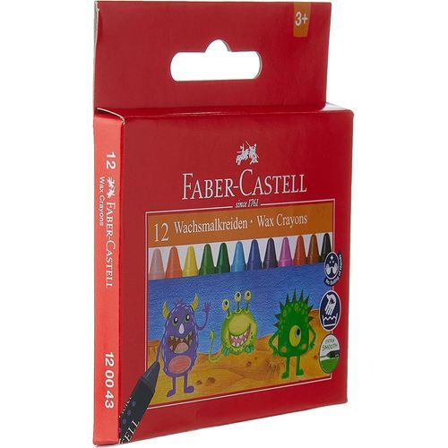 Crayons de Couleurs en Cire Faber-Castell – 12 Couleurs - 2
