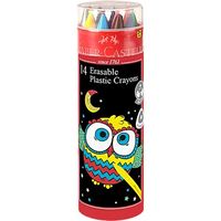 Crayons en plastique effaçables Faber-Castell – Boîte de 14 couleurs