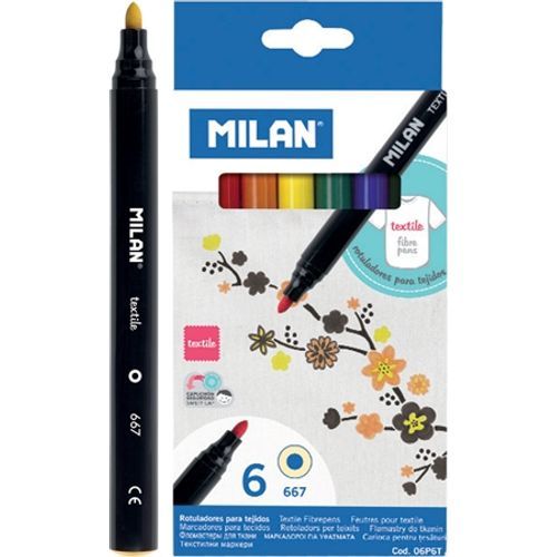 Feutre pour textile MILAN 6 couleurs