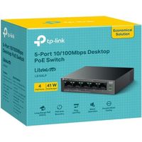 TP-Link 5-Port 10/100Mbps Desktop PoE+ Switch LiteWave LS105LP
