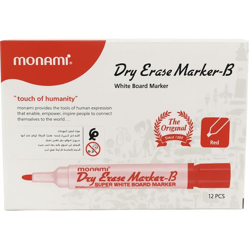 Marqueur Dry Erase  MONAMI NOIR pack 12 pcs - 2