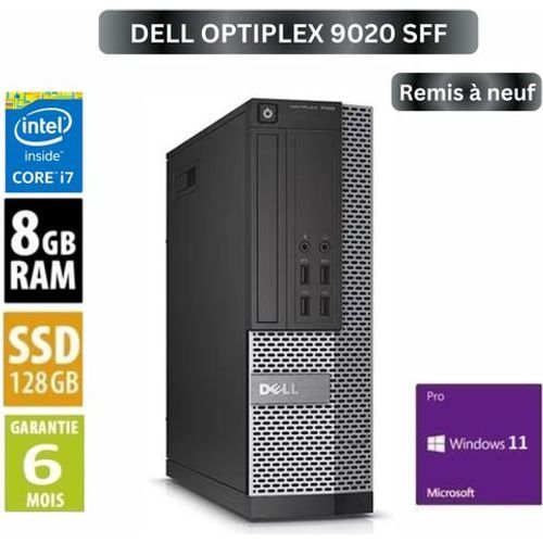 DELL Optiplex 9020 i7 4ème 8Go RAM 128Go SSD Remis à neuf - 3