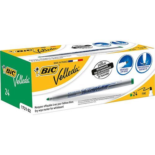 Marqueur BIC Velleda pointe fine - Vert- pack de 24 pcs - 2