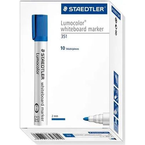 Marqueur Whiteboard Staedtler Lumocolor 351 BLUE pack 10pcs