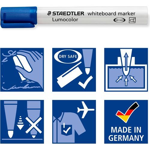 Marqueur Whiteboard Staedtler Lumocolor 351 BLUE pack 10pcs - 3