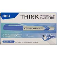 Marqueur DELI THINK U006 Bleu pack 12pcs
