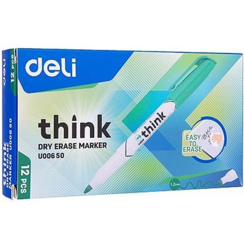Marqueur DELI THINK U006 Vert pack 12 - 3