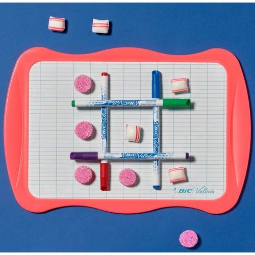 Marqueur BIC Velleda pointe fine - Couleurs Assorties, Pochette de 5 - 2