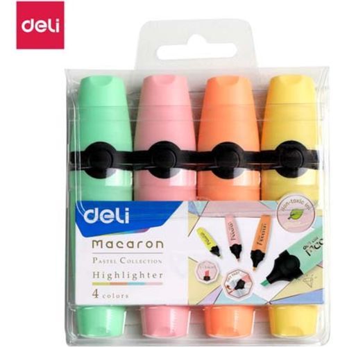 Surligneurs DELI Fluorescent Pochette 4 PCS U366