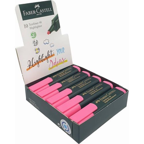 Surligneurs Faber-Castell fluorescents Textliner 48 ROSE Pack de 10 - 2