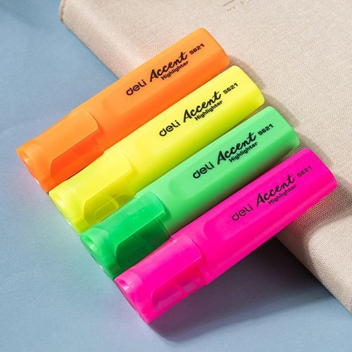 Surligneurs DELI Highlighter S622 Pochette 4 fluorescent - 2