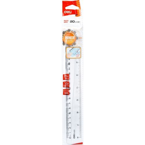 Règle DELI en plastique Pioneer, 20 cm