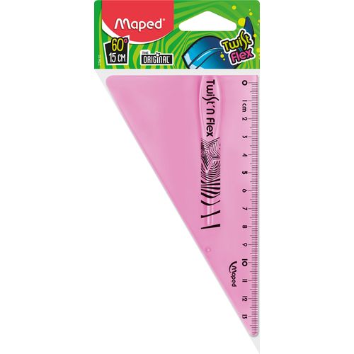 Equerre 60° MAPED Twist'n Flex  - Rose