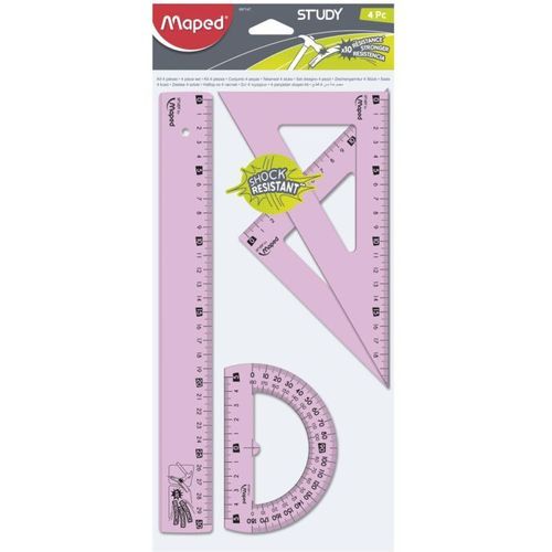 MAPED STUDY SHOCK RESISTANT 4 PCS rose - 2