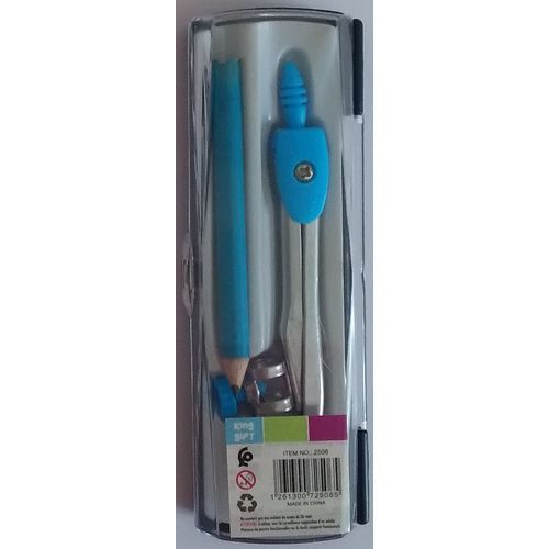 Compas Kinggift avec crayon - Bleu ciel - 3