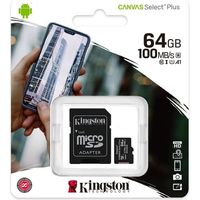 Carte mémoire Kingston Canvas Select Plus 64 Go MicroSDXC UHS-I Classe 10