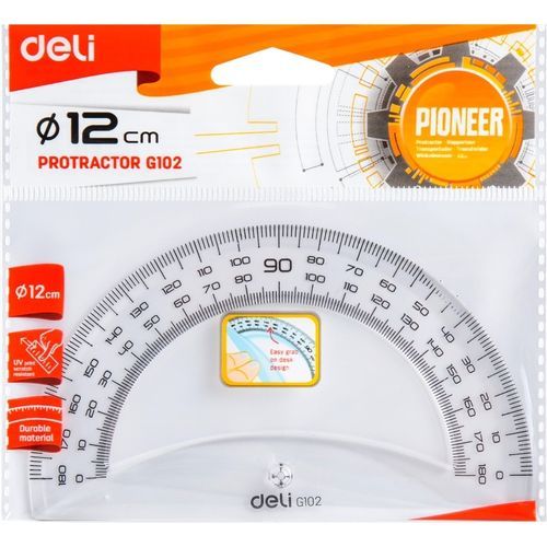 Rapporteur DELI Pioneer en plastique 12 cm