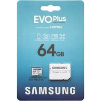 Carte mémoire Samsung EVO Plus 64 Go MicroSDXC UHS-I Classe 10