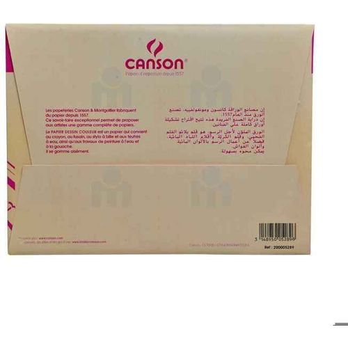 Papier a dessin Canson 10 feuilles couleurs 220g/m² - 2