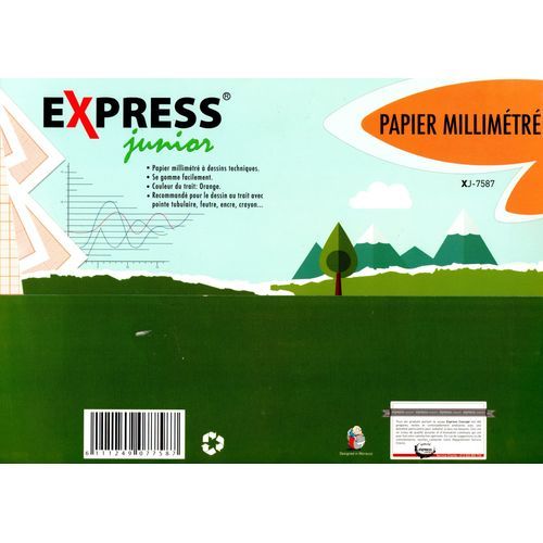 Papier Millimétré Express junior XJ-7587 12 feuilles 90g - 2