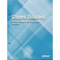 Double Feuilles Petit format Blanche 100P 90g perforées Ancor