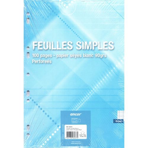 Feuilles Simple A4 Blanche ancor 100p 90g Seyes - 2