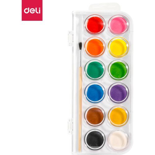Deli Color Emotion peinture à eau 12 couleurs + pinceau - 2