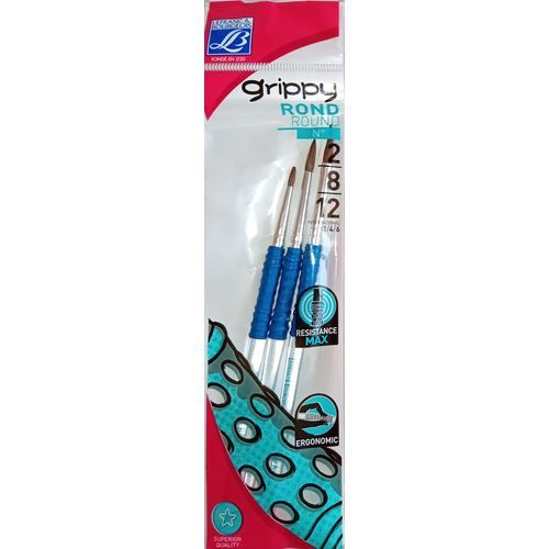 3 Pinceaux Lefranc & Bourgeois ROND N° 2, 8, 12‏