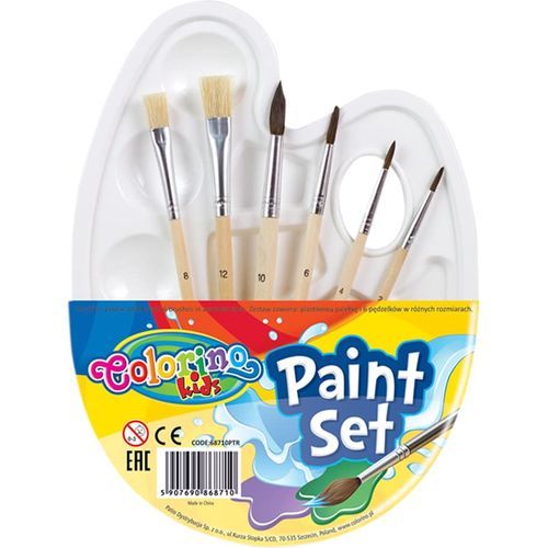 Colorino Kids Paint Set – Palette de Peinture Enfant avec Pinceaux