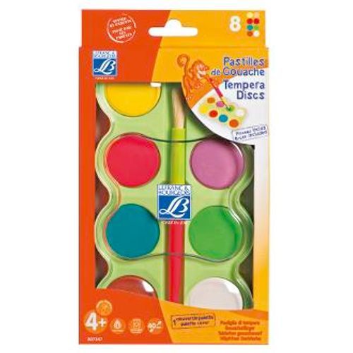 Pastilles de Gouache LEFRANC & Bourgeois 8 couleurs