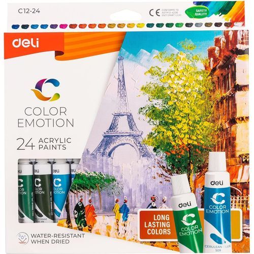 Deli Color Emotion peinture acrylique 24 couleurs