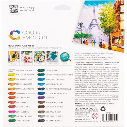 Deli Color Emotion peinture acrylique 24 couleurs - 3