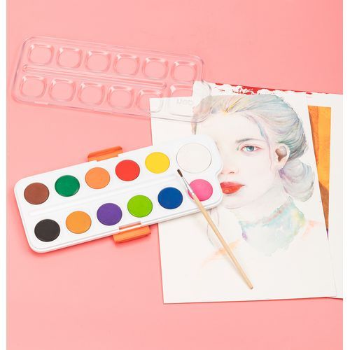 Deli Color Emotion peinture à eau 12 couleurs + 1 pinceau - 3