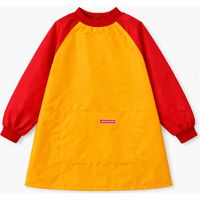 Tablier enfant Brunnen avec manches longues Rouge/Jaune – Protection peinture et cuisine – 6-8 ans