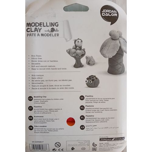 Pâte à modeler JORDAN COLOR 6 couleurs avec 3 moule - 2