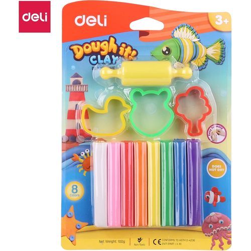 DELI PATE A MODELER DOUGH-IT ED75021  8 COULEURS - 3