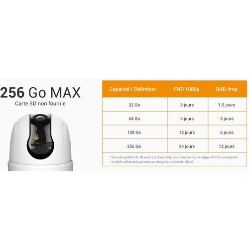 Carte mémoire Imou S1 128 Go microSDXC - 3