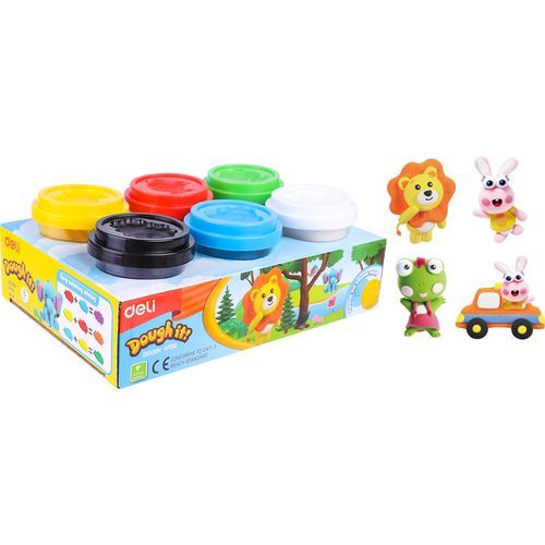 Pâte à modeler Deli 6 pots 56gr - 3