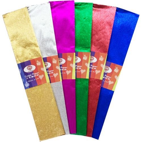 Papier Crépon FunBo Métallisé 200x50 mm