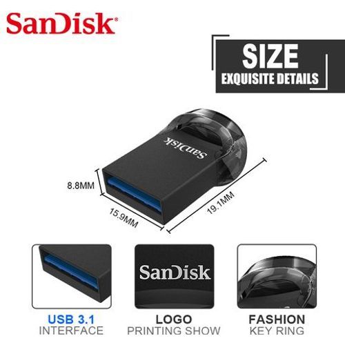 Clé USB 3.2 Sandisk Ultra Fit 64 Go - 3