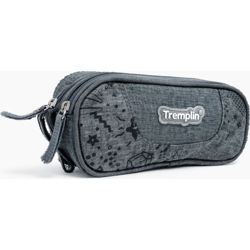 Trousse Scolaire Tremplin Double Compartiment Gris Foncé