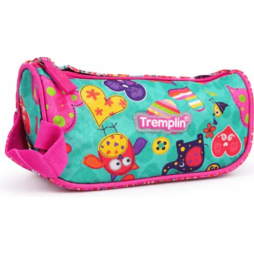 Trousse scolaire Tremplin turquoise – Motifs ludiques