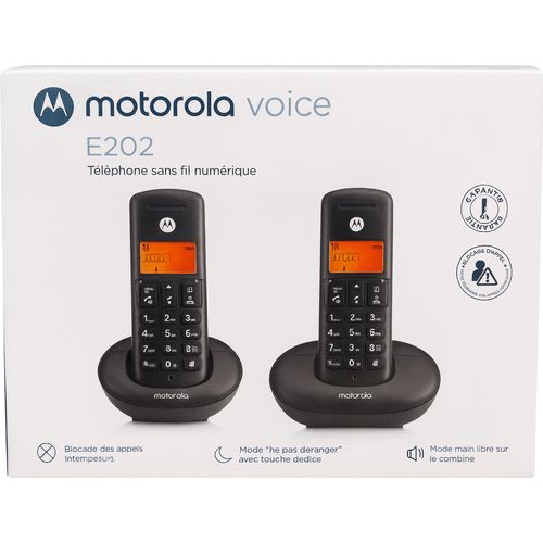 Motorola Voice E202 Téléphone Duo sans fil numérique - 3