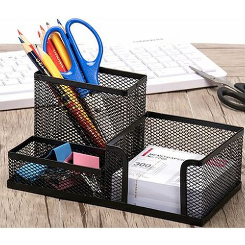 Organiseur de bureau, avec 3 compartiments en métal - 2