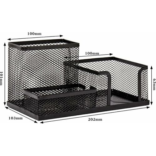 Organiseur de bureau, avec 3 compartiments en métal - 3