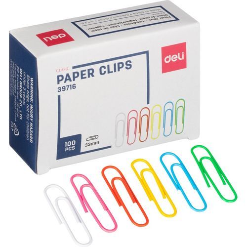 TROMBONES Plastifiés Deli-E39716 33mm - 2